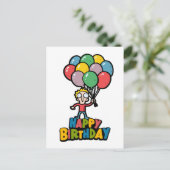 Verjaardagsballonnen Briefkaart (Staand voorkant)