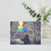 verjaardagsballonnen briefkaart (Staand voorkant)