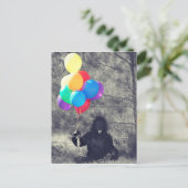verjaardagsballonnen briefkaart (Staand voorkant)