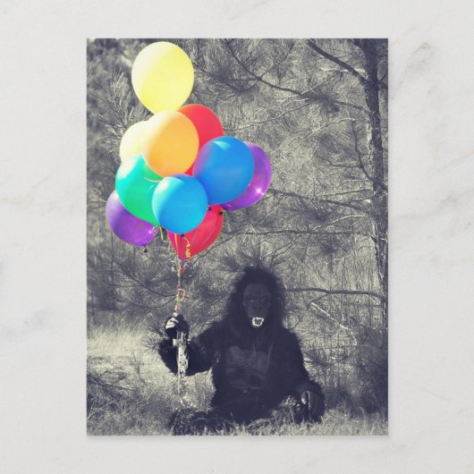 verjaardagsballonnen briefkaart (Voorkant)