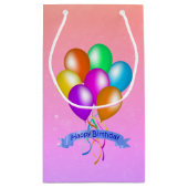 Verjaardagsballonnen Bright Colors Streamers  Klein Cadeauzakje (Achterkant)