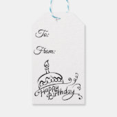 Verjaardagsballonnen Cadeaulabel (Achterkant)