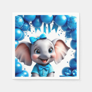 Verjaardagsballonnen Cute Olifant Feestje 🐘 Servet