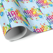 Verjaardagsballonnen en Confetti Inpakpapier (Rol Hoek)