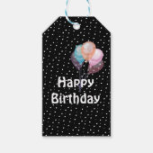 Verjaardagsballonnen en Stippen Cadeaulabel (Voorkant)