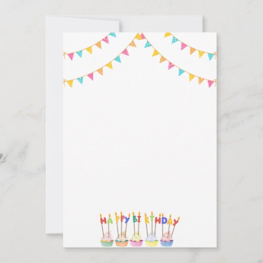 Verjaardagsballonnen Feest Uitnodigingen Aankondig (Voorkant)