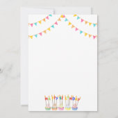 Verjaardagsballonnen Feest Uitnodigingen Aankondig (Achterkant)