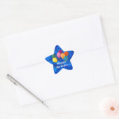 Verjaardagsballonnen "Gefeliciteerd" Ster Sticker (Envelop)