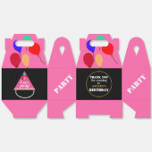 Verjaardagsballonnen Geometrisch roze goud Bedankdoosjes (Ongevouwen)