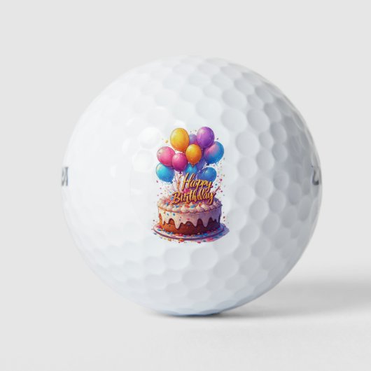 Verjaardagsballonnen Golfballen (Voorkant)