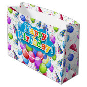 Verjaardagsballonnen groot cadeauzakje (Achterkant Gekanteld)