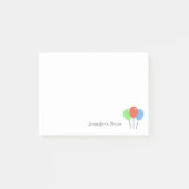 Verjaardagsballonnen in kleur post-it® notes (Voorkant)