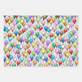 Verjaardagsballonnen Inpakpapier Vel