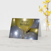 verjaardagsballonnen kaart (Gele Bloem)