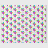 Verjaardagsballonnen met Confetti Cadeaupapier (Vlak)