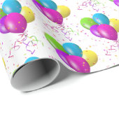 Verjaardagsballonnen met Confetti Cadeaupapier (Rol Hoek)