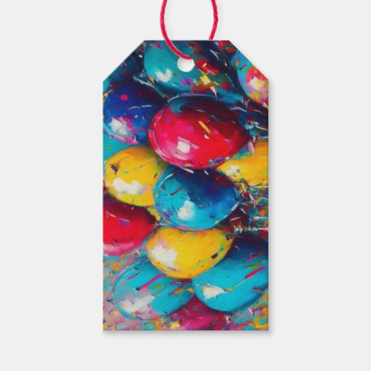 Verjaardagsballonnen Naar en Van Cadeaulabel (Voorkant)