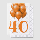 Verjaardagsballonnen Oranje partij Overlay Vellum Uitnodigingen (Offset (Uitnodiging))