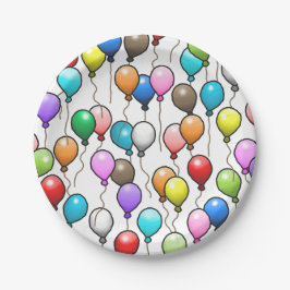 Verjaardagsballonnen Papieren Bordje