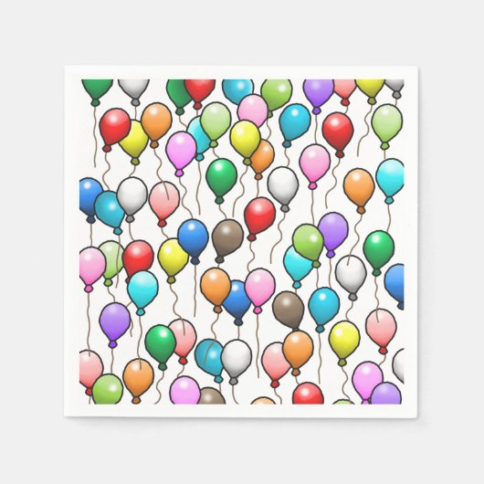 Verjaardagsballonnen Servet (Voorkant)