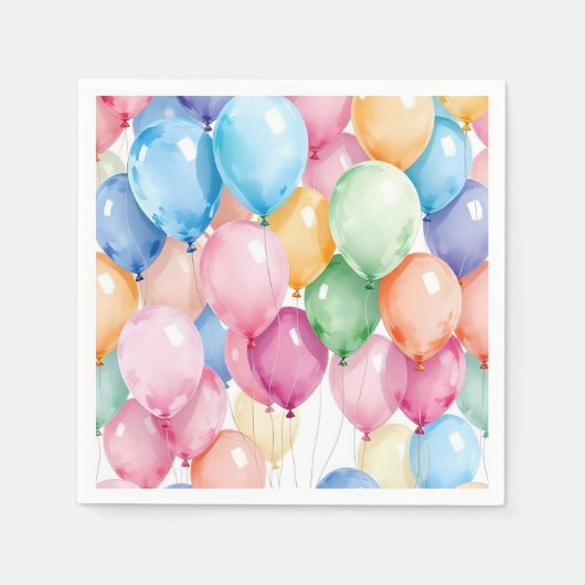 Verjaardagsballonnen Servet (Voorkant)