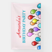 Verjaardagsballonnen Spandoek (Verticaal)
