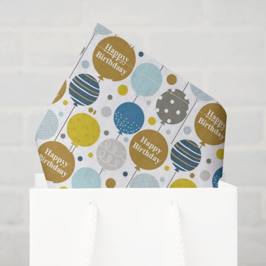 Verjaardagsballonnen tissuepapier (Cadeauzakje)