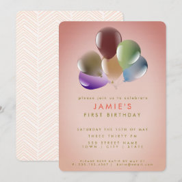 Verjaardagsballonnen | verjaardagsfeestje kaart