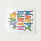 Verjaardagsballonnen Wandkleed (Voorkant (horizontaal))
