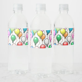 Verjaardagsballonnen Waterfles Etiket