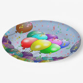 Verjaardagsballonnenfeest Papieren Bordje (Gekanteld)