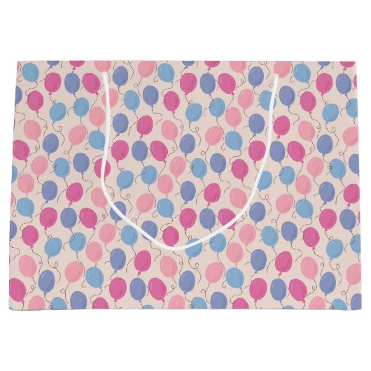 verjaardagsballonpatroon groot cadeauzakje (Voorkant)