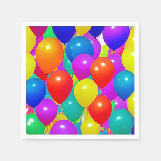 Verjaardagsballonservetten Servet (Voorkant)