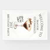 Verjaardagsbanner 21e Espresso Martini Spandoek (Horizontaal)