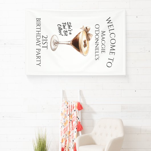 Verjaardagsbanner 21e Espresso Martini Spandoek (Insitu)