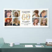Verjaardagsbanner 60 jaar goud foto spandoek (Beurs)