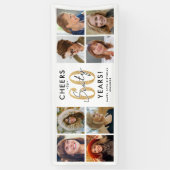 Verjaardagsbanner 60 jaar goud foto spandoek (Verticaal)