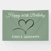 Verjaardagsbanner 60 jaar met optie voor aangepast spandoek (Horizontaal)