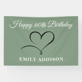 Verjaardagsbanner 60 jaar met optie voor aangepast spandoek