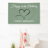 Verjaardagsbanner 60 jaar met optie voor aangepast spandoek (Insitu)