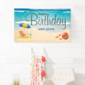 Verjaardagsbanner 'Beach Bliss' Spandoek (Insitu)