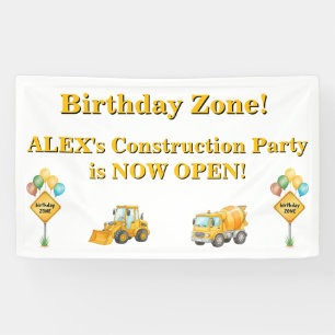 Verjaardagsbanner Bouw Verjaardagszone Spandoek