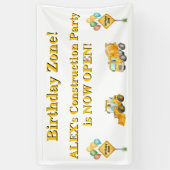 Verjaardagsbanner Bouw | Verjaardagszone Spandoek (Verticaal)