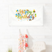 Verjaardagsbanner Bouwvoertuigen Spandoek (Insitu)