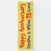 Verjaardagsbanner met naam en aantal spandoek (Verticaal)