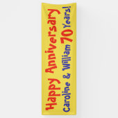 Verjaardagsbanner met naam en aantal spandoek (Verticaal)