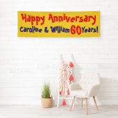 Verjaardagsbanner met naam en nummer spandoek (Insitu)
