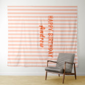 Verjaardagsbanner met naam op wandkleed (In Situ (horizontaal))
