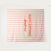 Verjaardagsbanner met naam op wandkleed (Voorkant (horizontaal))