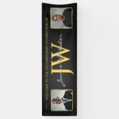 Verjaardagsbanner met op maat gemaakte initialen, spandoek (Verticaal)